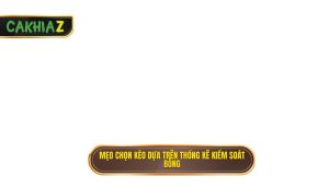Mẹo Chọn Kèo Dựa Trên Thống Kê Kiểm Soát Bóng