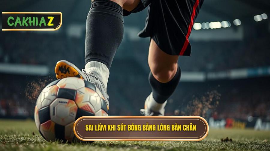 Những sai lầm thường gặp khi thực hiện kỹ thuật sút bóng bằng lòng bàn chân phải